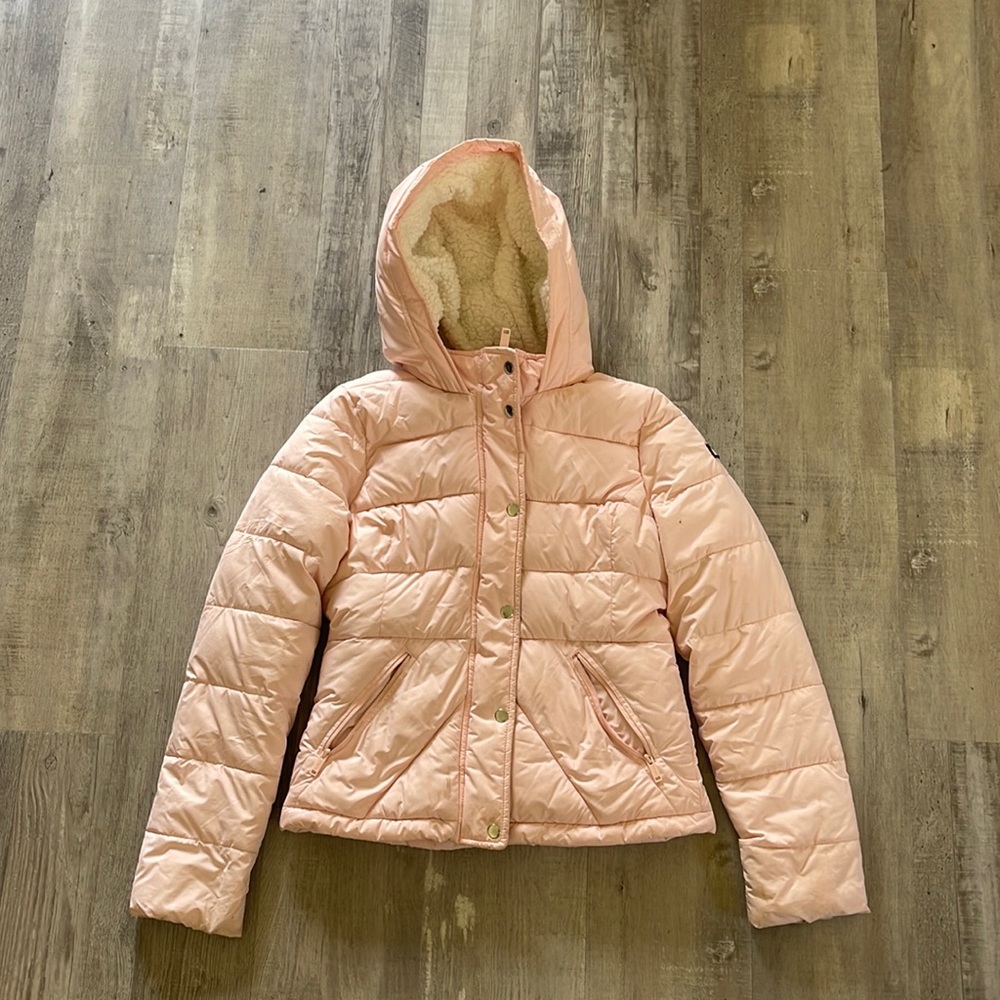 Pink Hollister Puffer Jacket